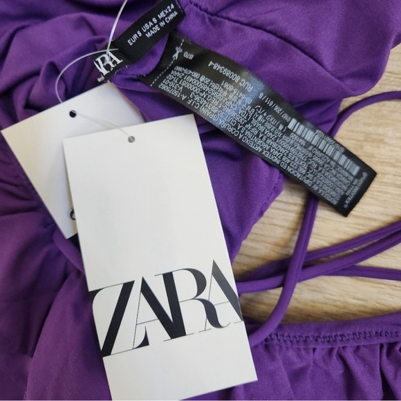 ZARA PURPLE Ruffle One Piece - Picture 3 of 3